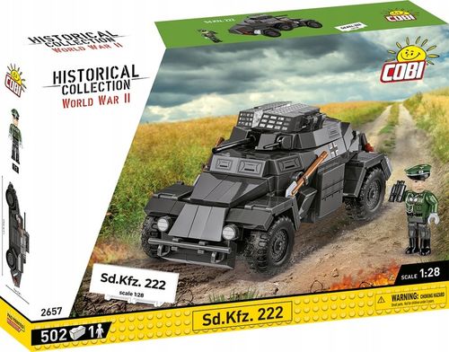Klocki COBI 2657 Sd.Kfz.222 lekki pojazd niemiecki bojowy siły zwiadowcze na Arena.pl