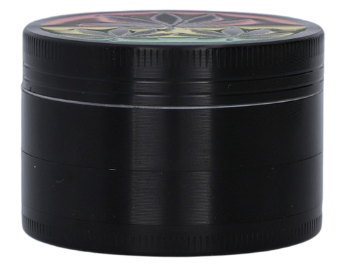 Czarny Grinder Młynek do Suszu Tytoniu Ziół CBD z Listkami Konopi Rasta na Arena.pl