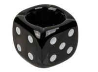 Popielniczka Czarna w Kształcie Kostki do Gry dla Wielbiciela Gier