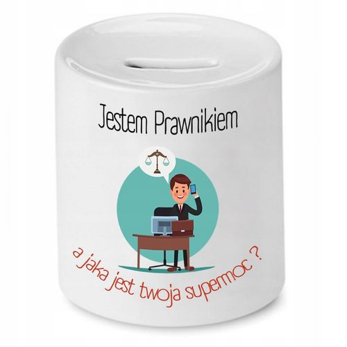 Skarbonka Dla Prawnika Jestem Prawnikiem Prezent Z Nadrukiem Ze Zdjęciem na Arena.pl