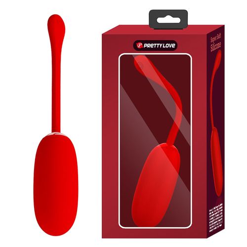 jajeczko dopochwowe w kolorze czerwonym, silikonowy gadżet w wibracjami. na Arena.pl