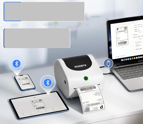 Drukarka  Etykiet Termiczna Bluetooth 4x6 USB MUNBYN 411B na Arena.pl