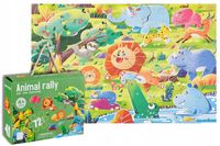 UROCZE PUZZLE DLA DZIECI ZWIERZĘTA 72 ELEM. KOLOROWE PUDEŁKO Z UCHWYTEM 4+