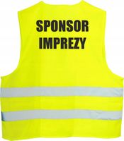 KAMIZELKA ODBLASKOWA nadruk SPONSOR IMPREZY