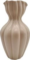 WEUS Nordycki Wazon z Ceramiki Beżowy 25 x 10 x 10 cm