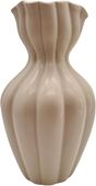 WEUS Nordycki Wazon z Ceramiki Beżowy 25 x 10 x 10 cm