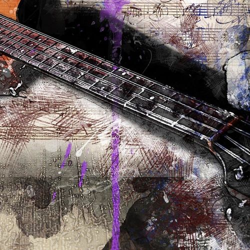 Obraz na metalu, Gitara abstrakcja 40x30 na Arena.pl