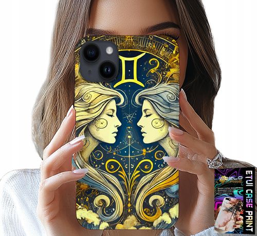 ETUI DO IPHONE 15 PLUS - ZNAK ZODIAKU, BLIŹNIĘTA ASTRONOMIA CASE na Arena.pl