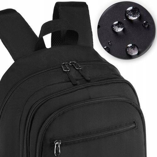 Czarny plecak męski szkolny podróżny linia WIZZAIR duży do pracy na Arena.pl