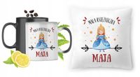 Dla Mai Zestaw Kubek Magiczny + Poduszka Z Nadrukiem Ze Zdjęciem