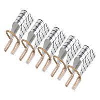 Szablony do przedłużania paznokci metalowe, srebrne 5szt