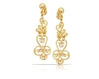 klipsy ażurowe z kryształkami z kolekcji wedding dream (e8144au)