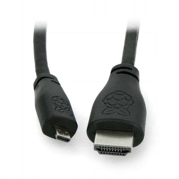 Przewód microHDMI-HDMI 2.0 oryginalny dla RPi 4 2m zdjęcie 1