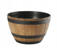 Doniczka tworzywo sztuczne odcienie brązu i beżu Galicja 40 x 40 x 24,5 cm