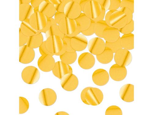 Konfetti pneumatyczne, złote kółka, 11 cm na Arena.pl