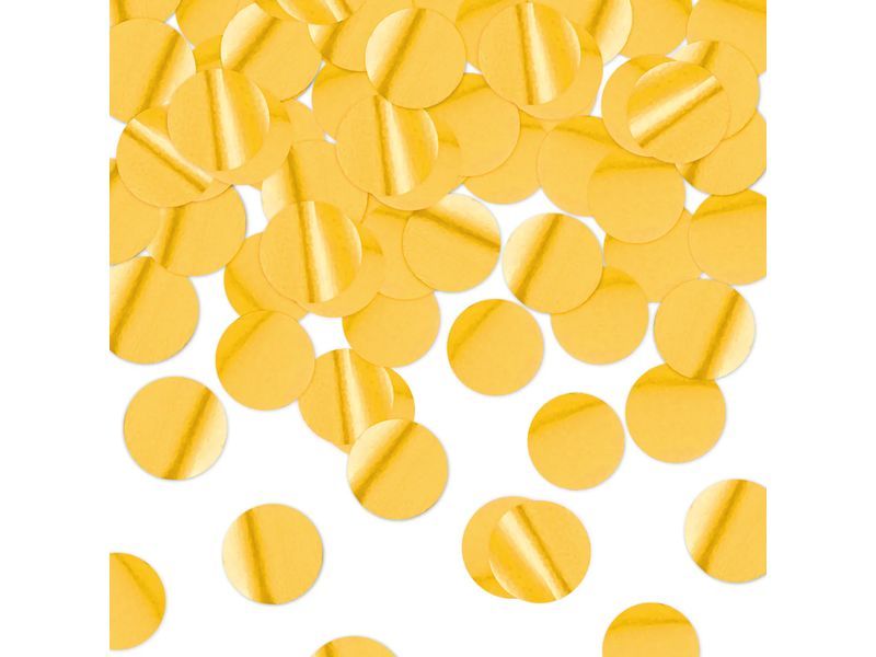 Konfetti pneumatyczne, złote kółka, 11 cm zdjęcie 3