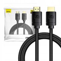 BASEUS KABEL HDMI 2.1 PRZEWÓD DO TELEWIZORA 8K/60HZ 3D HDR 48Gbps 3M