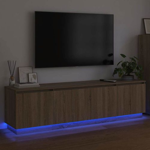 Stół RTV z LED dąb sonoma 180 x 38 x 49 cm na Arena.pl