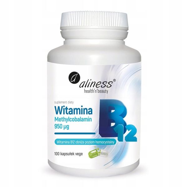 WITAMINA B12 950 mcg METYLOKOBALAMINA 100 kaps ALINESS zdjęcie 1