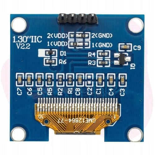Wyświetlacz OLED 1,3 Arduino I2C SH1106 Biały na Arena.pl