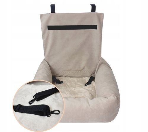 Fotelik samochodowy dla psa Transporter Velvet na Arena.pl