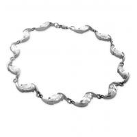 SREBRNA BRANSOLETKA Z ŁEZKAMI CYRKONIAMI PRÓBA SREBRA 925