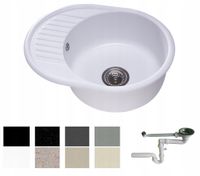 ZLEW ZLEWOZMYWAK GRANIT 8 kolorów 58x46 + SYFON