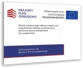 Tablica KRAJOWY PLAN ODBUDOWY KPO - Wymiana pokryć dachowych azbest eternit