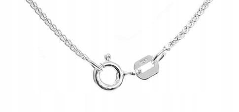 Srebrny łańcuszek warkocz pleciony lisi ogon 45 cm pr 925 + pudełko na Arena.pl