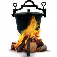 KOCIOŁEK ŻELIWNY GARNEK myśliwski węgierski pieczonki 8L na OGNISKO GRILL
