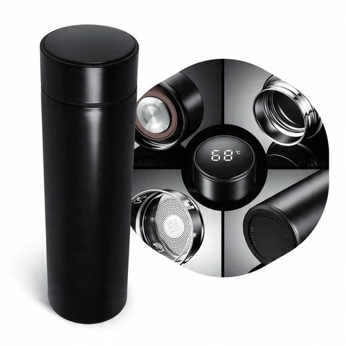 Kubek Termiczny Termos LED 500ml Duży | Butelka Na Kawę Herbatę Wyświetlacz na Arena.pl