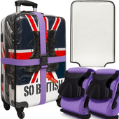 POKROWIEC OCHRONNY NA ŚREDNIĄ WALIZKĘ 2X PAS ZABEZPIECZAJĄCY WALIZKI BAGAŻU