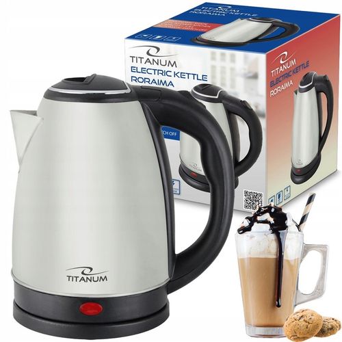 CZAJNIK ELEKTRYCZNY BEZPRZEWODOWY 1,8L 1800W NIERDZEWNA STAL STYLOWY DESIGN na Arena.pl