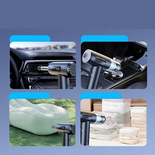 ODKURZACZ RĘCZNY SAMOCHODOWY BEZPRZEWODOWY DO AUTA DOMU 2W1 DMUCHAWA na Arena.pl