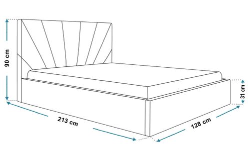 Łóżko tapicerowane slim3 120x200 ze Stelażem i pojemnikiem  kolory na Arena.pl
