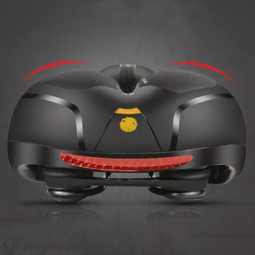 Siodełko Rowerowe Szerokie Amortyzujące Z Odblaskami Rs8 Żółte na Arena.pl