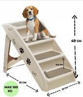 Składana Drabinka Schodki Dla Psa Lekkie Łatwe do Czyszczenia