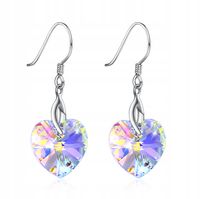 Kolczyki SREBRO 925 Serca cyrkonie