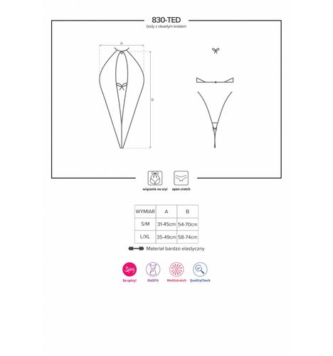 830-Ted-1 Body Czarne S/M na Arena.pl