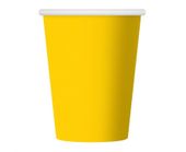 Kubeczki papierowe żółte jednokolorowe, 270 ml 6 szt.