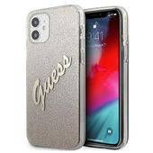 Guess GUHCP12SPCUGLSGO iPhone 12 mini 5,4" złoty/gold hardcase Glitter