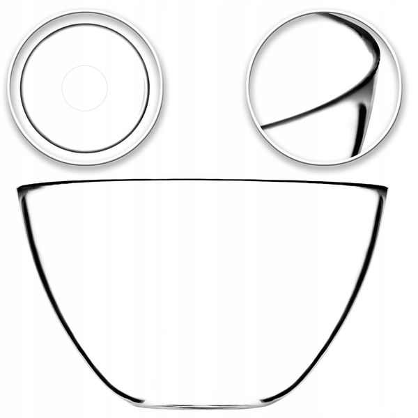 Miska Salaterka Szklana Okrągła Na Sałatkę 17cm 2x zdjęcie 2