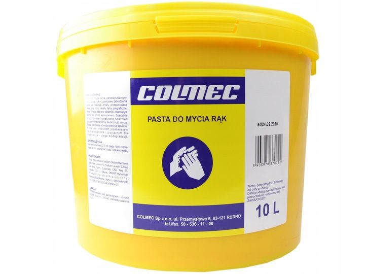 Pasta do mycia rąk różowa 10l Colmec zdjęcie 1