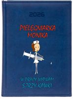 KALENDARZ A5 2026 DZIENNY KSIĄŻKOWY Z NADRUKIEM DLA PIELĘGNIARKI + IMIĘ