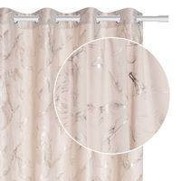 Zasłona gotowa na przelotkach MARMY 140x250 półzaciemniająca jasnobeż