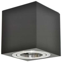 Plafon LAMPA sufitowa SLP6317 MDECO metalowa OPRAWA prostokątny downlight regulowany czarny