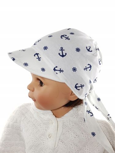 POLSKA UNIWERSALNA CZAPKA CHUSTKA CHUSTECZKA NA GŁOWĘ Z DASZKIEM 40 WZORÓW na Arena.pl