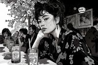 Plakat 91,5x61cm Czarne Kimono