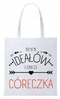 Dla Córki Córeczki Prezent Torba Eco Biała Shopper Z Nadrukiem Ze Zdjęciem