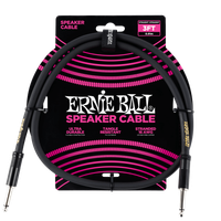 Kabel instrumentalny gitarowy mono JACK 0,091m Ernie Ball P06071- czarny